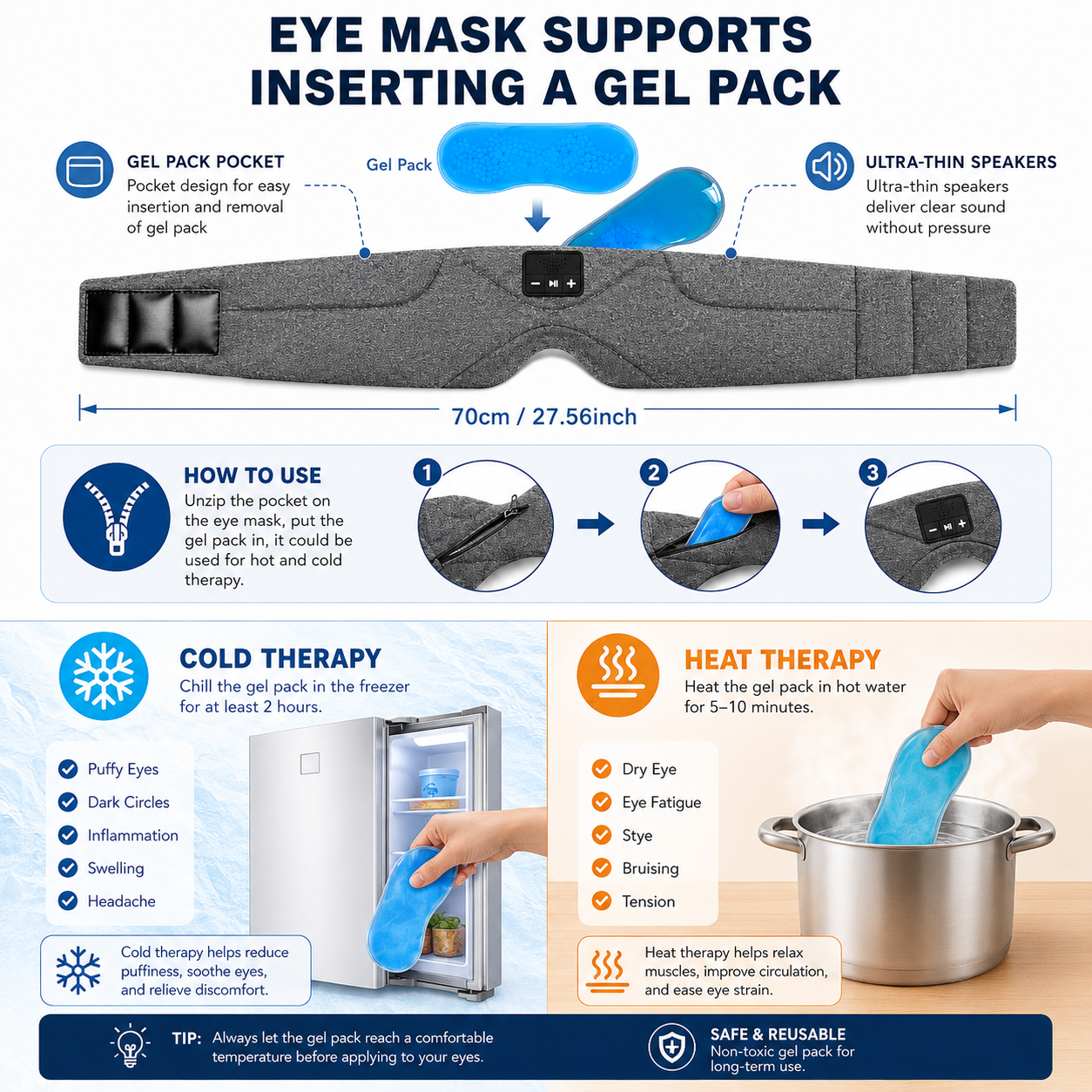 Masque Sonore Bluetooth Restelya — vue produit