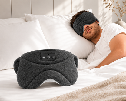 Masque Sonore Bluetooth Restelya — masque de sommeil 3D avec haut-parleurs ultra-plats intégrés
