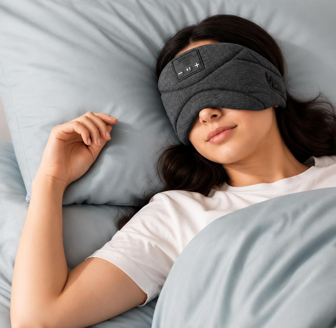 Masque sonore Bluetooth Restelya — bandeau élastique réglable, taille unique